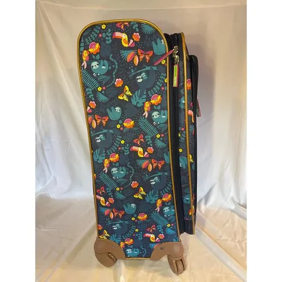 Lily Bloom Luggage 24" Expandable Sloth To Me Navy - Picture 3 of 11